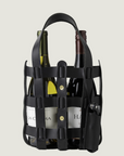 BV Leather Wine Tote with Bottle Opener Holder